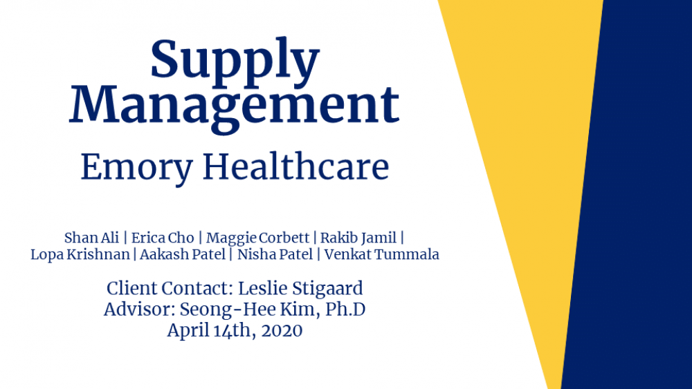 Supply Management Emory Healthcare