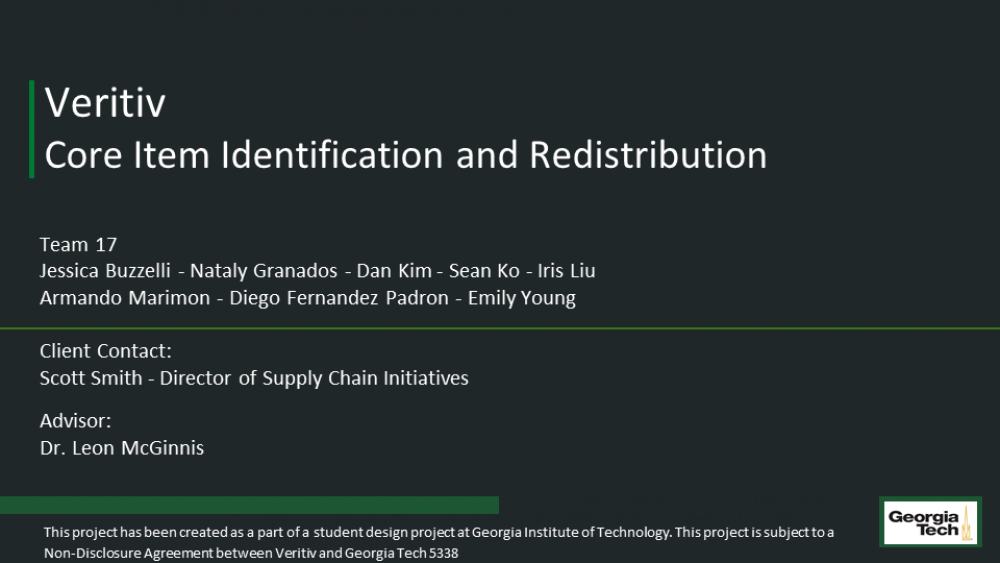 Core Item Identification and Redistribution