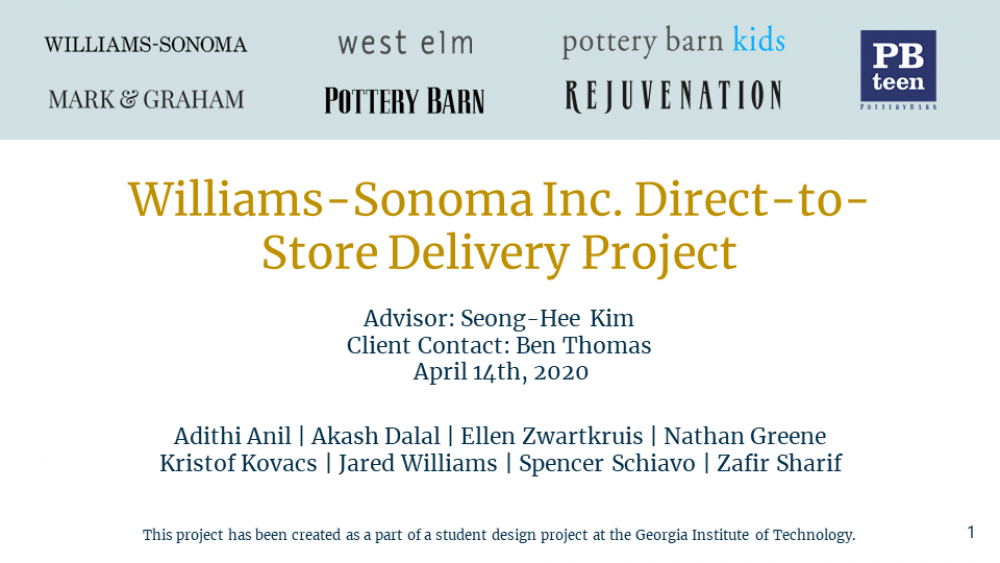 Direct-to-Store Delivery Project